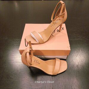 Wild Pair‎ Bethie Open-Toe Nude Minimalist Capsule Heels 10M NWB
